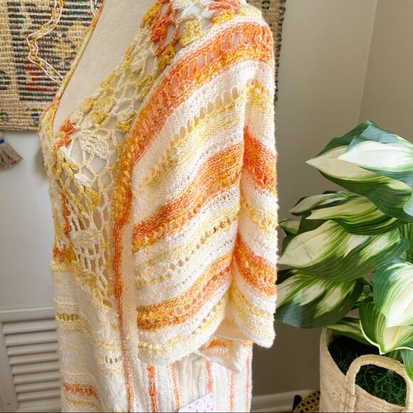 Free People Crochet Knit Dress Kaftan Coverup - Picture 6 of 16